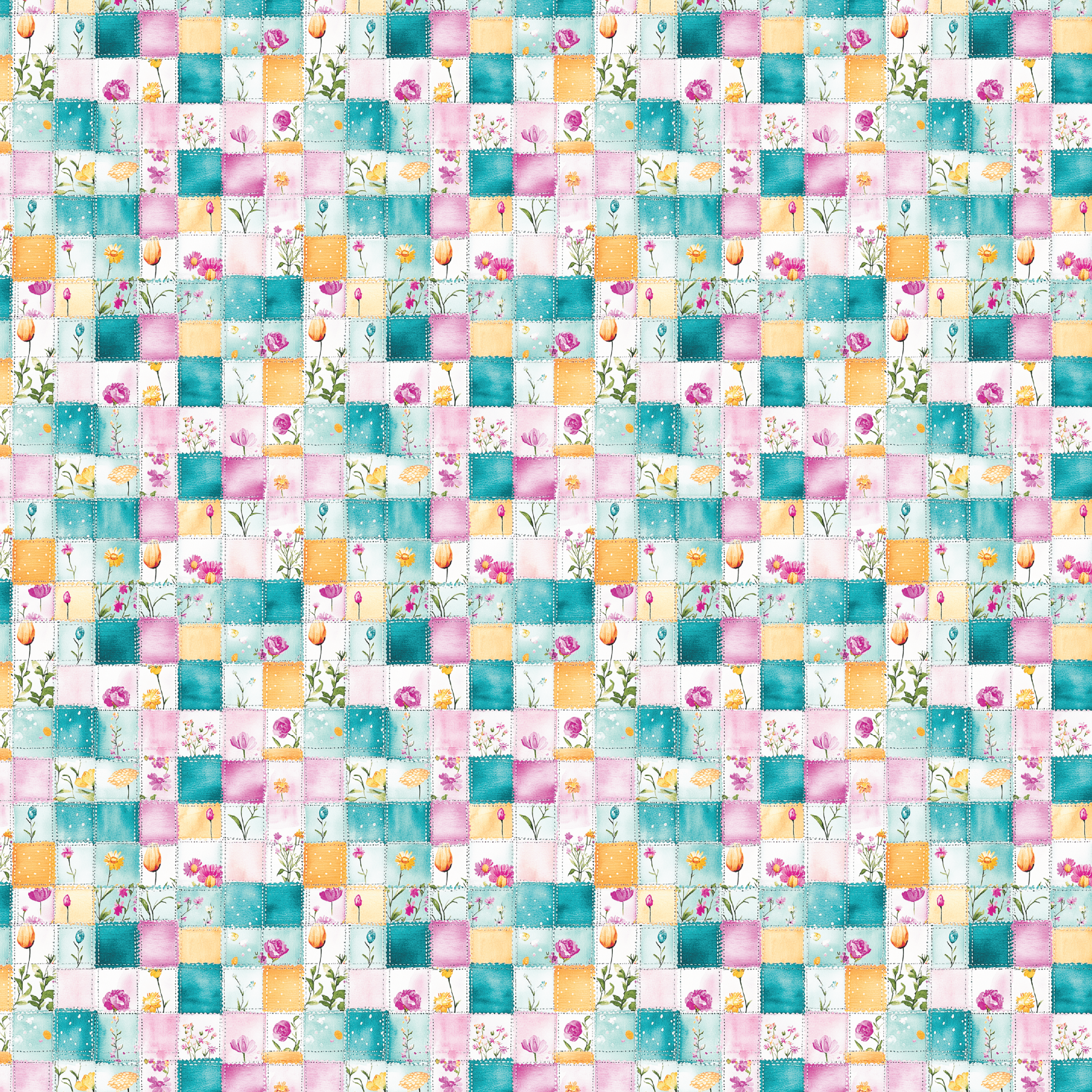 P1210 | Spring Patchwork 2 Pattern Acrylic Sheets - CMB Pattern Acrylic